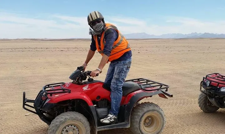 Half-Day Desert Quad Bike Safari to Bedouin Village from Hurghada