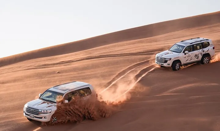 Evening Desert Safari in Dubai, Sandboard & BBQ Dinner