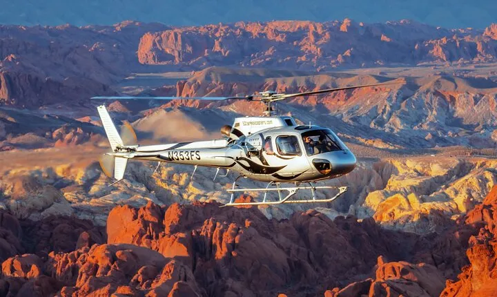 Grand Canyon Helicopter Flight with Sunset Valley of Fire Landing