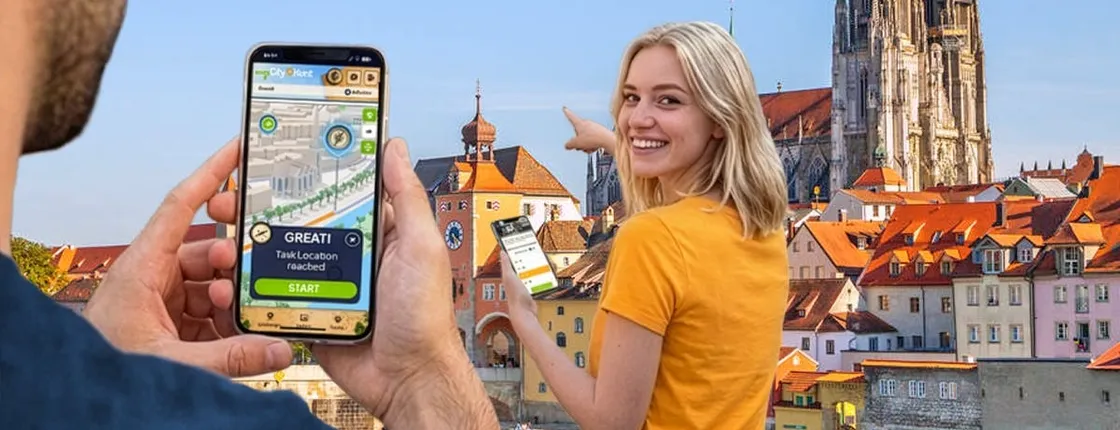 Self-guided digital scavenger hunt in Regensburg