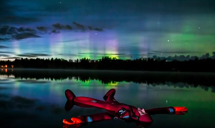 Aurora Floating in Rovaniemi