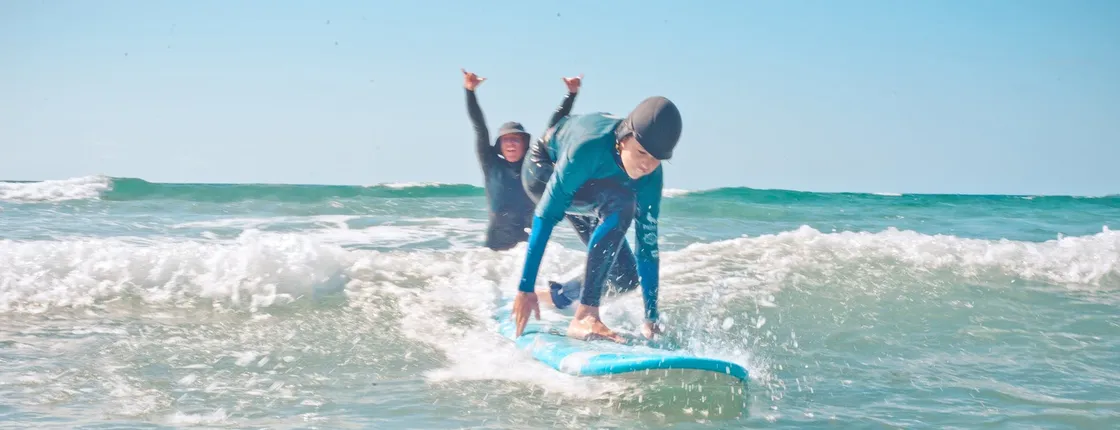Kids and family surf class in Fuerteventura