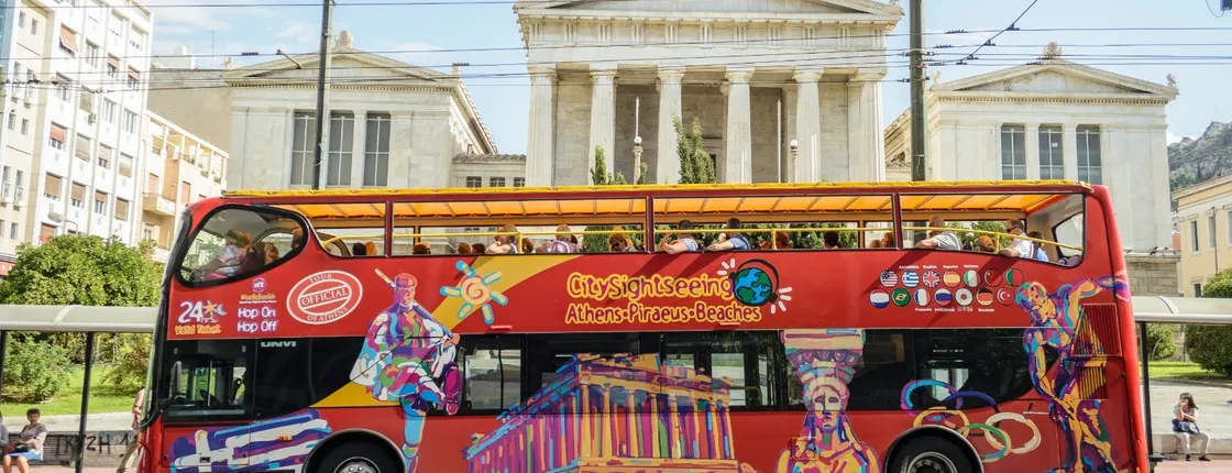 City Sightseeing hop-on hop-off bus tour of Athens