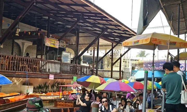 Authentic Floating Market, Train Market, and Elephants Home