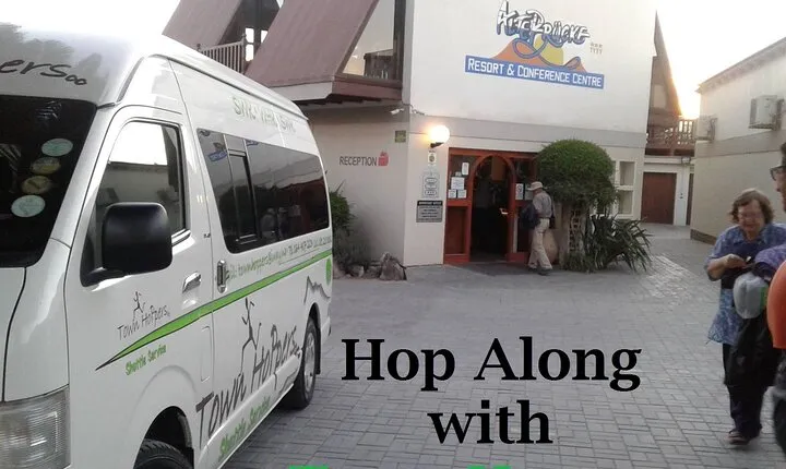 Town Hoppers Shuttle Bus from Swakopmund to Windhoek everyday.