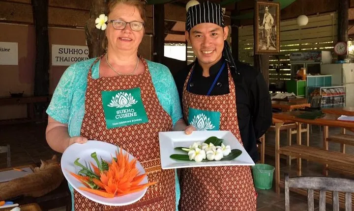 Fruit and Vegetable Carving Class with Master Chef at Sukho Cuisine in Koh Lanta