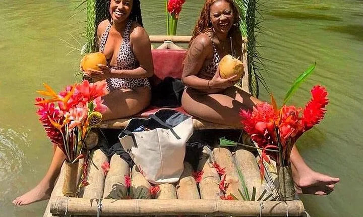 Kennedy's Bamboo Rafting with limestone massage from Montego Bay