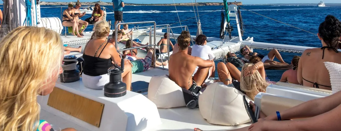 Formentera and s’Espalmador Catamaran Cruise with BBQ