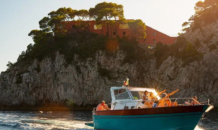 Capri Sunset and Night Boat Tour from Sorrento Coast