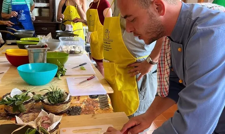 COOKING CLASS in Taormina at Chef Massimo HOUSE!! 