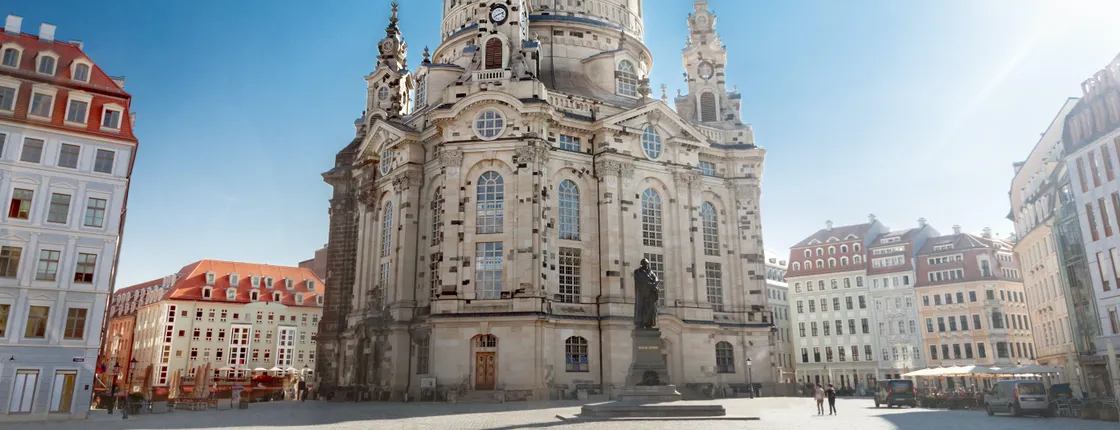 Dresden walking tour with interior visit of the Frauenkirche and Zwinger tour