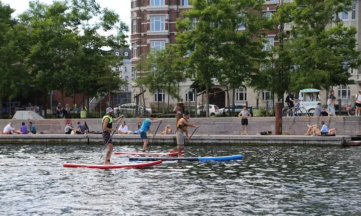 Rental Stand Up Paddleboard at Kalvebod Bolge