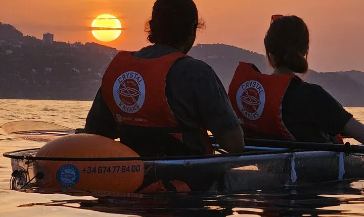 Sunrise excursion in Transparent Kayak on the Costa Brava