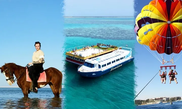 Thrilling Horse Ride, Parasiling & Semi-Submarine - Hurghada