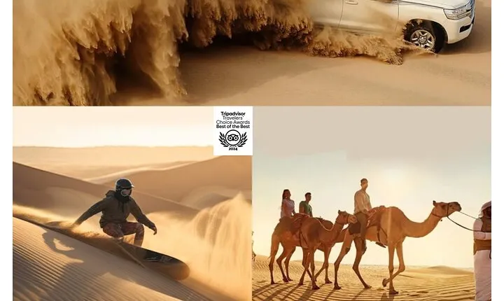 Doha Desert Safari Dune bashing,Sandboarding,CamelRide,Inland Sea