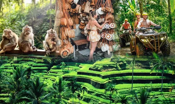 Full Day ATV Ride, Monkey Forest,Tegalalang Rice Terrace