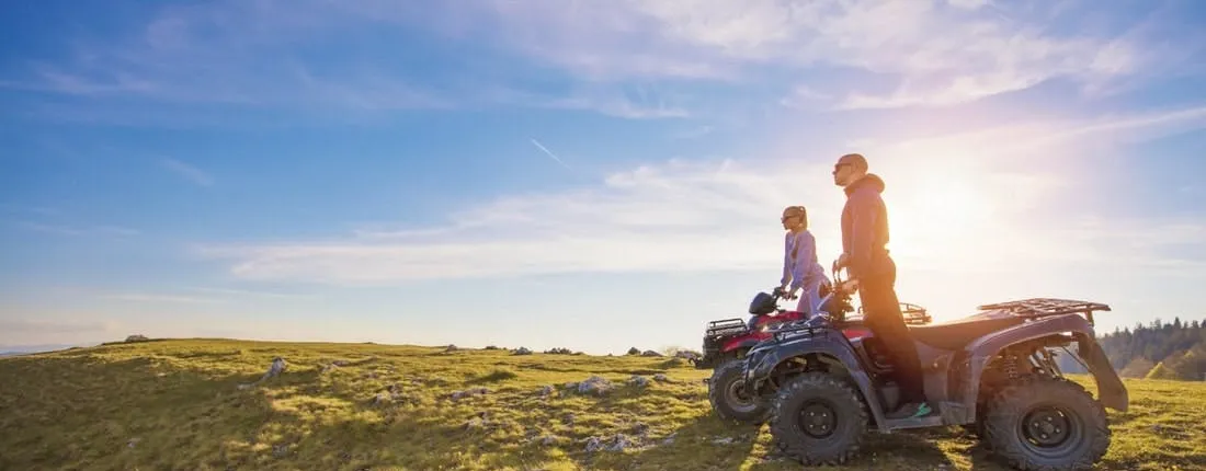 Midnight sun golden hour ATV ride