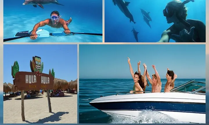 FullDay Private Speedboat Dolphin House&Hula Hula Island-Hurghada