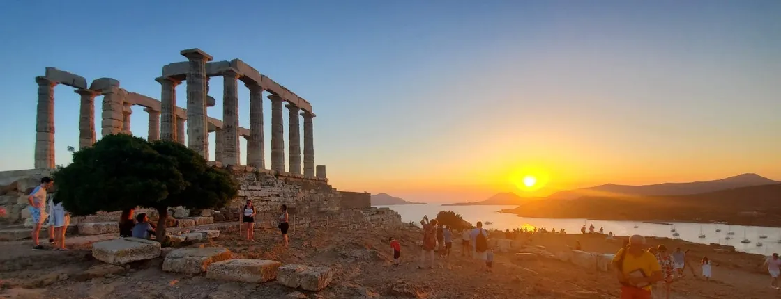 Cape Sounion Temple of Poseidon sunset tour with audio guide