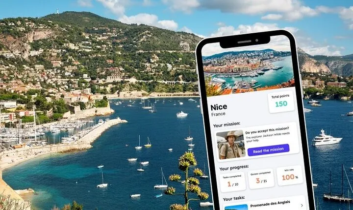Exploration Game and City Tour in Nice France with your Phone