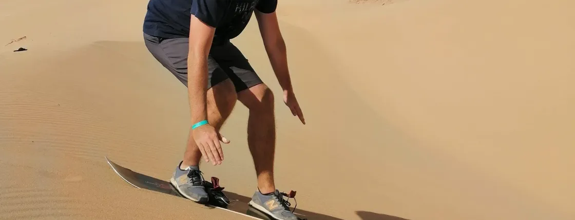 Sandboarding guided experience from Agadir