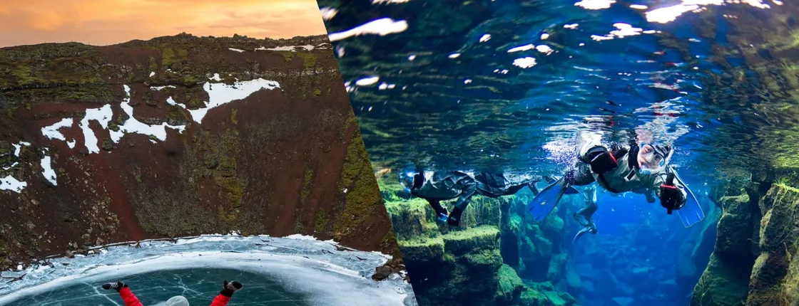 Golden circle and snorkeling day-tour