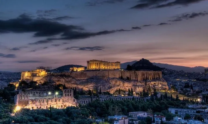 Electric Bike Tour of Athens by Night