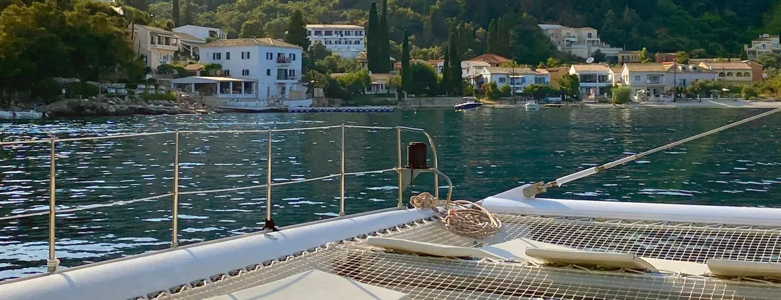 Corfu east coast catamaran cruise with drinks and snacks