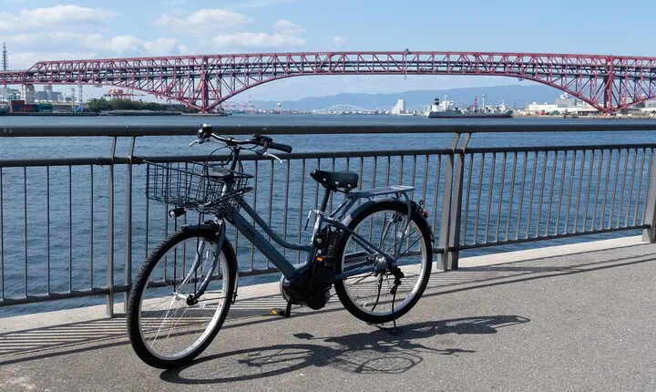 Half day Osaka Bay Area Cycling with E-Assist Bicycle Tour