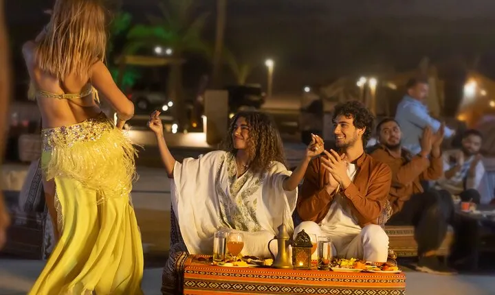 Dubai Desert Camp Dinner with BBQ, Dinner, Camel Ride & Shows