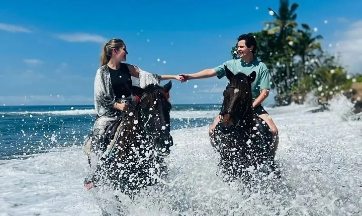 Bali Horse Riding black sand at Saba Beach Bali