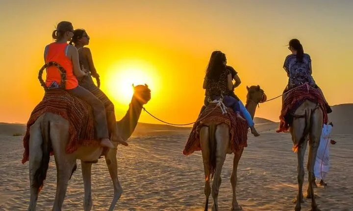 Agadir sunset on Camel Ride With Barbecue