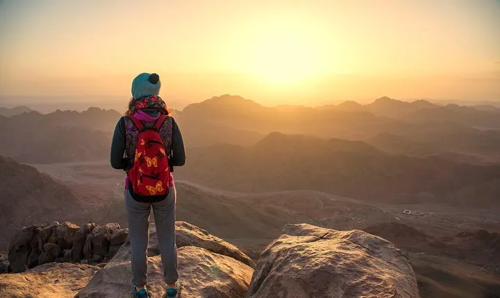 Sunrise at Mt.Sinai and St.Catherine monastery. Entrance included
