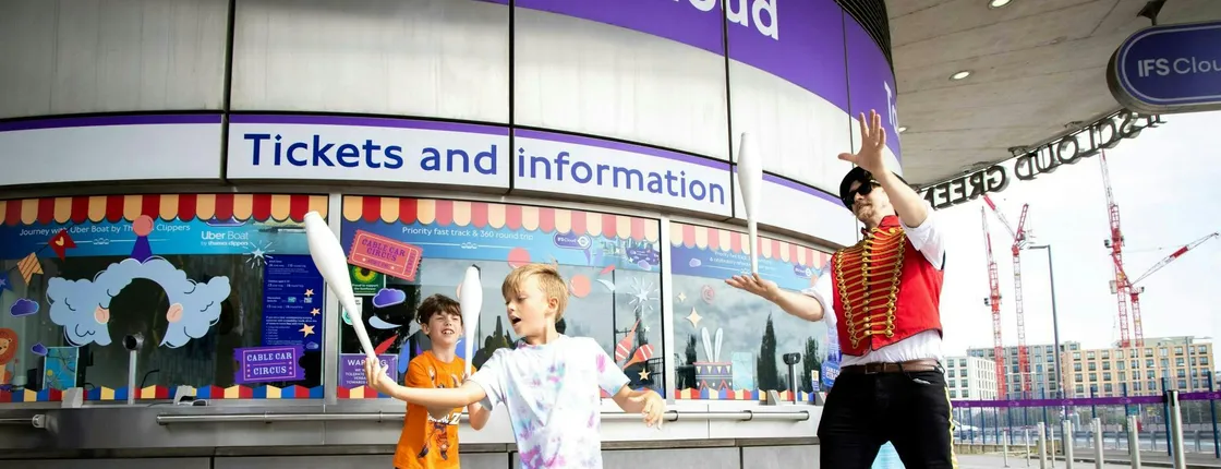 Hop-On Hop-Off  Boat Tour with Cable Car Roundtrip for Two in London