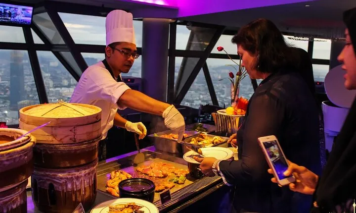 Dining at ORBIT Revolving Restaurant KL Tower with Transfers