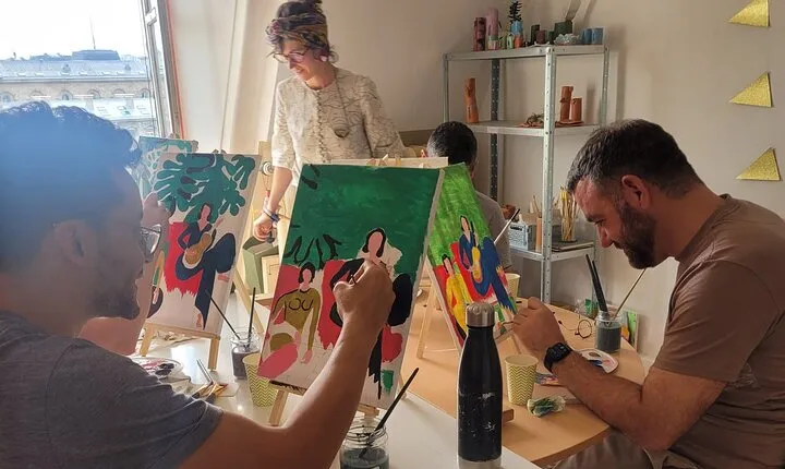 Fun Painting Class in a Professional Art Studio with a View