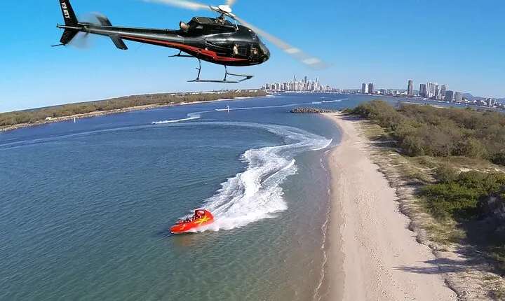 Gold Coast Helicopter 10 min Flight and Jet Boat Ride