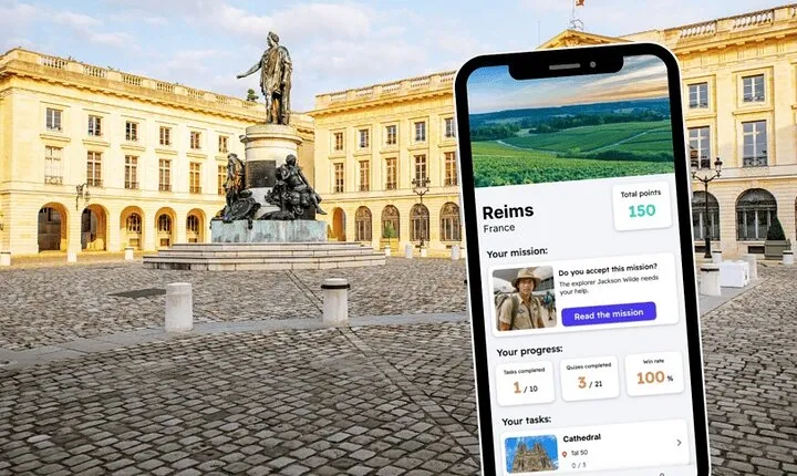 Reims Exploration Game and City Tour on your Phone