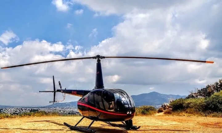 Private Helicopter Transfer from Amanzoe to Mykonos