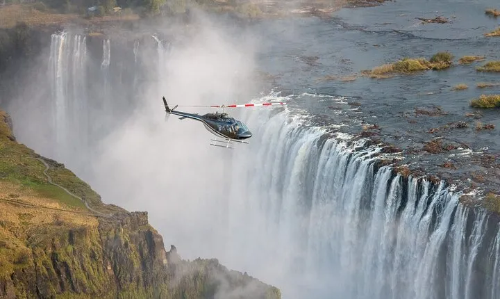 A Helicopter Ride- Over the Victoria falls 