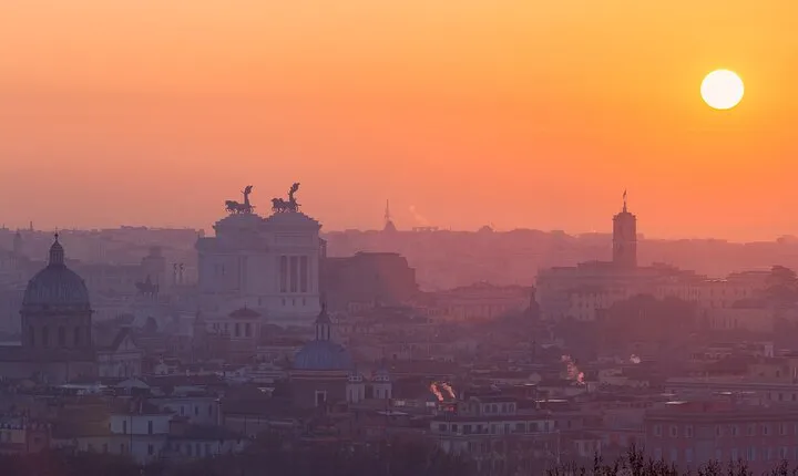 Rome Sunrise Photoshoot Gianicolo Hill, Acqua Paola, Trastevere