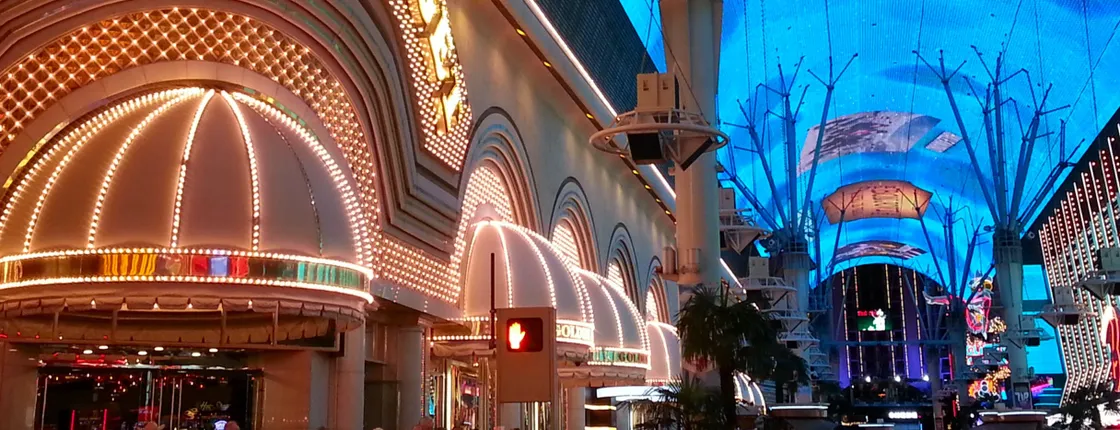 Downtown Las Vegas Fremont Street after dark