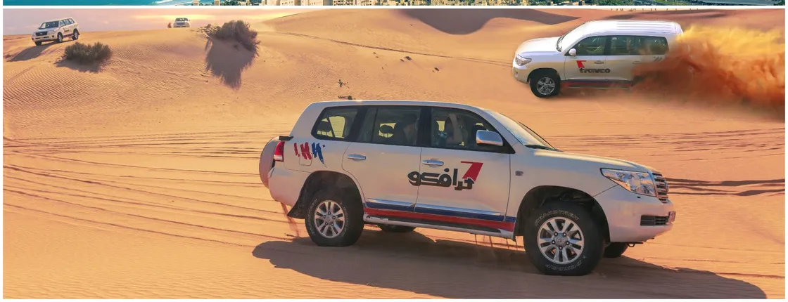 17-minute helicopter flight and desert safari combo tour