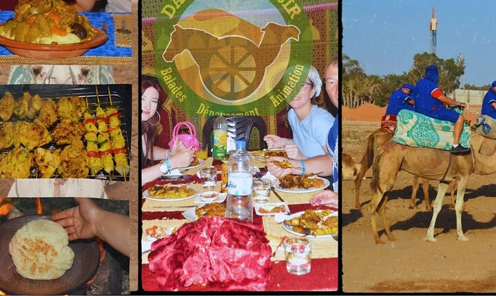 Sunset camel ride and barbecue dinner in Agadir