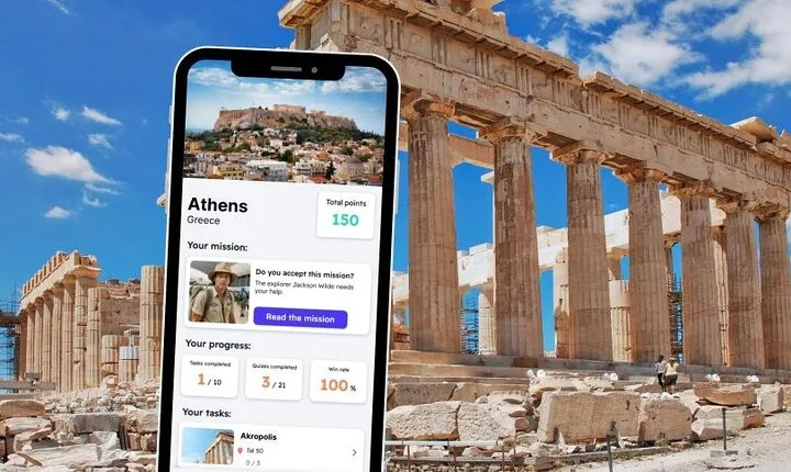 Athens Exploration Private Game and City Tour on your Phone