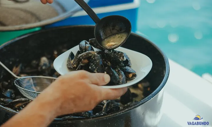 Walking & boat tour - visit Ston Walls and taste shells on farm