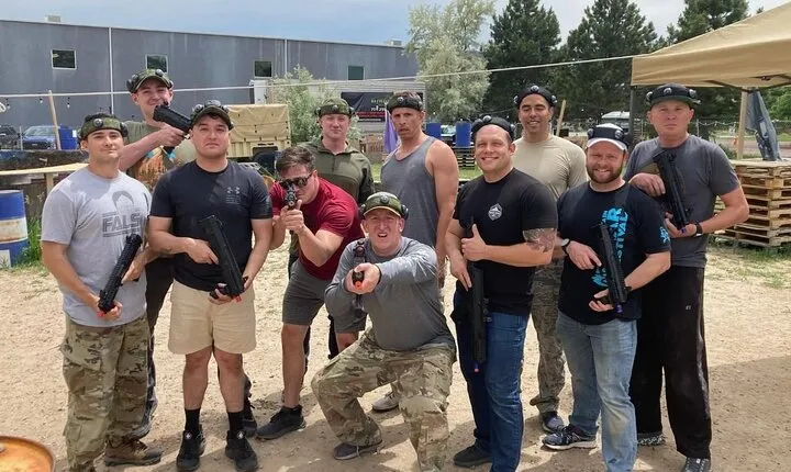 Shared Guided Outdoor Laser Tag Adventure in Colorado