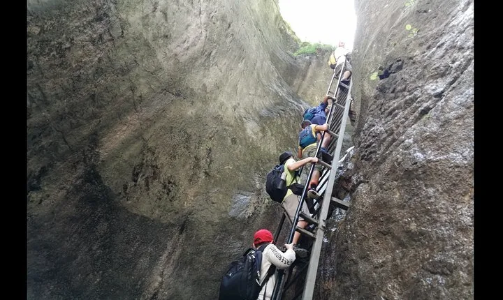 Climbing through the Canyon, Zipline and Hiking in Carpathian 