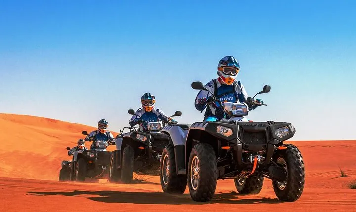 Exciting Quad Bike Experience with Dune Bashing, Sand boarding and Refreshments
