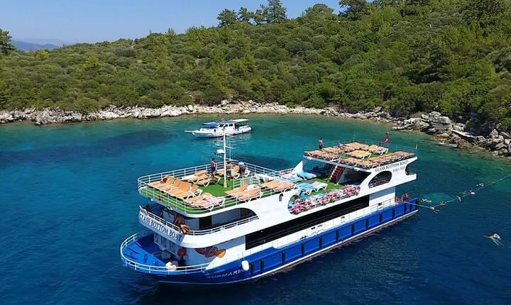 Full-Day Boat trip marmaris / Day trip by Glass bottom